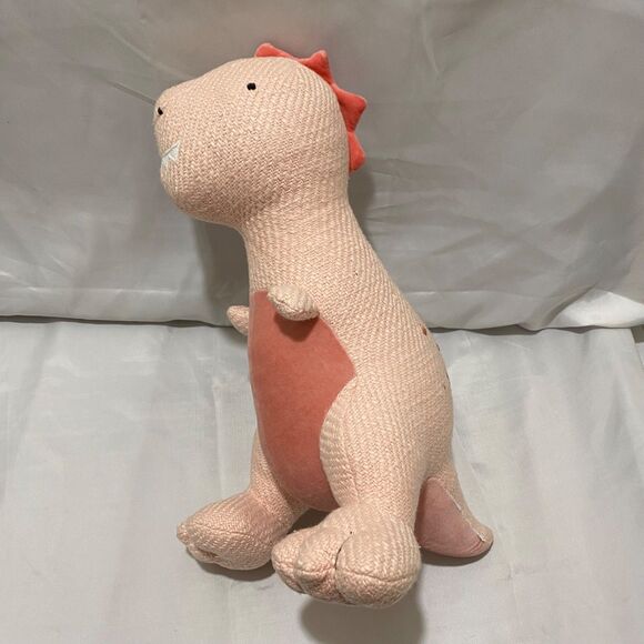 Pillowfort Pink Dinosaur Weighted Decorative Stuffed Plush 14 Inch X 10 Inch - Picture 4 of 8